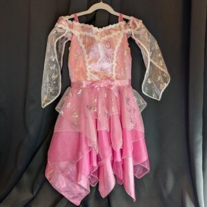 Girls Pink Fairy Dress - Costume - Dress up - 4T/5T